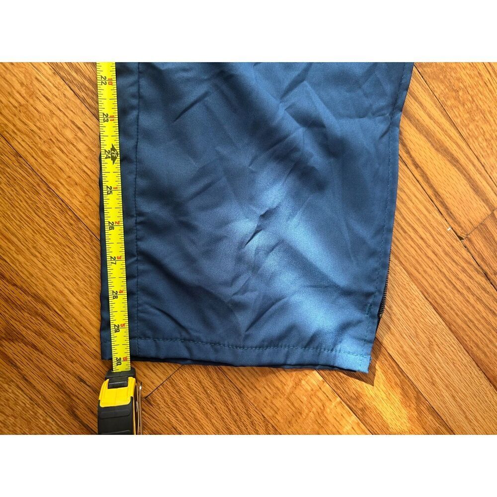FORRESTER'S Navy Blue Elastic Waist Rain Pants Snap Zipper Golf Lined Size M - Picture 10 of 13